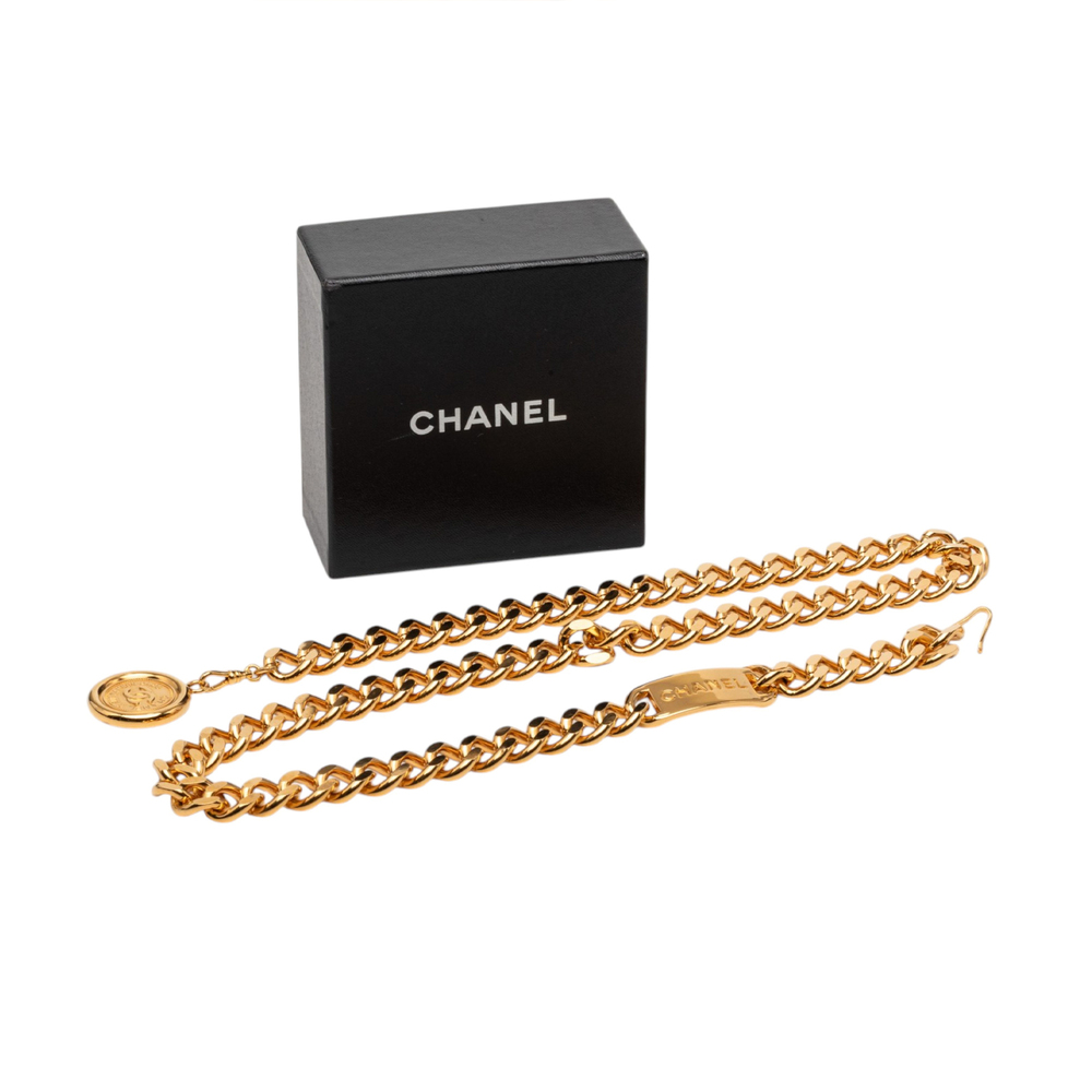 Pre-Loved Chanel CC Gold Plated 31 Rue Cambon Medallion Chain Belt - Picture 5 of 5
